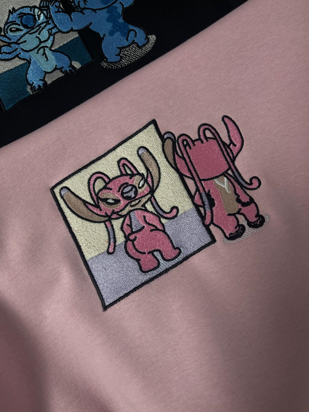 Sudadera Stitch y Angel