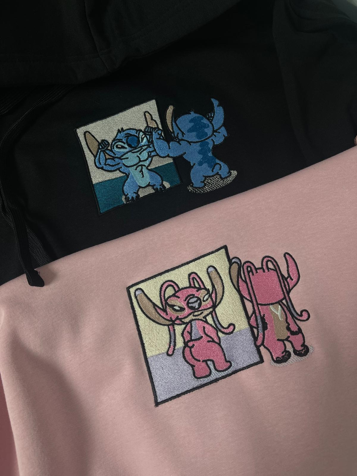 Sudadera Stitch y Angel