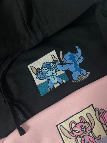 Sudadera Stitch y Angel