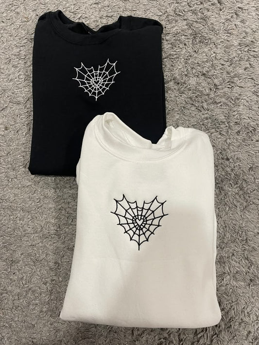 Sudadera Corazon de Telaraña